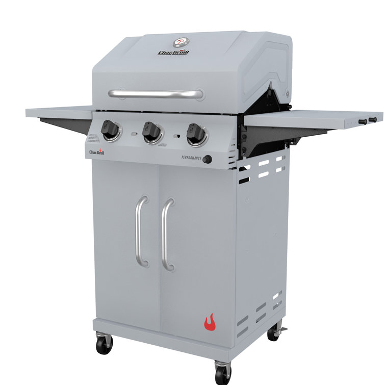 Char Broil Performance Series 3 Burner Propane Gas Grill Cabinet